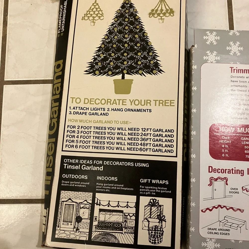 Vintage Christmas garland